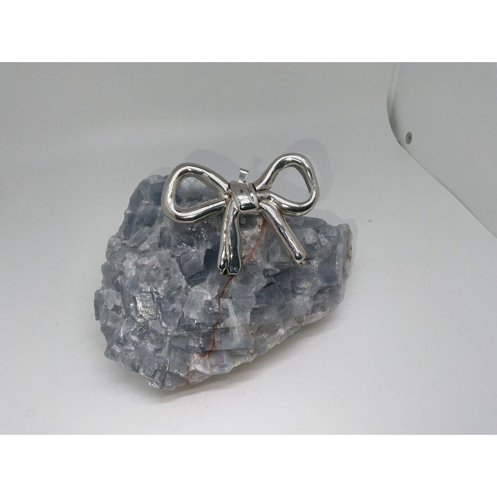 Bat Ami Israel Pendant or Worn as a Necklace 925 Puffed Sterling S. Bow